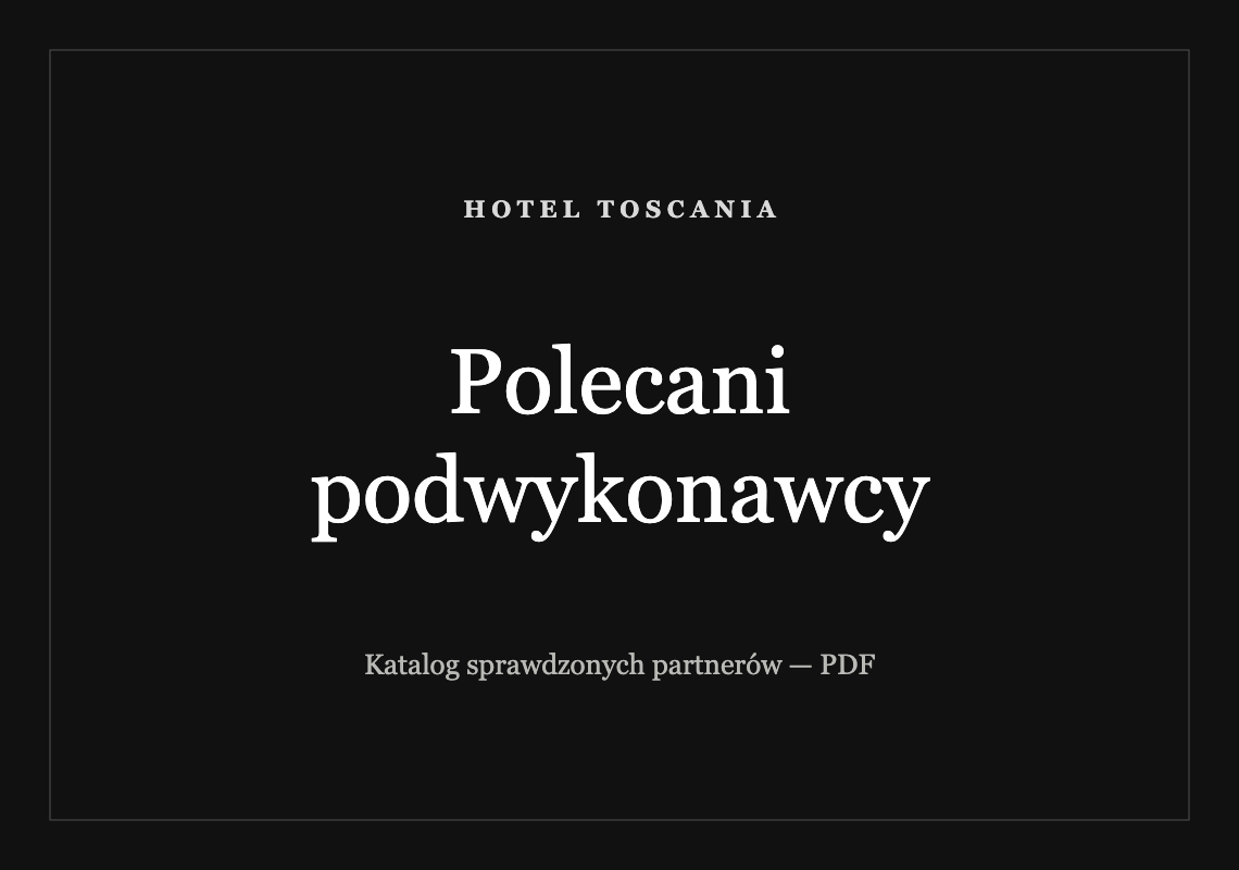 Каталог перевірених підрядників - Hotel Toscania